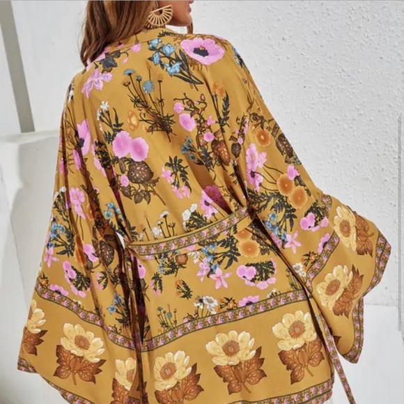 Last 1 New Bohemian Kimono Cardigan Wrap Jacket - Picture 9 of 17